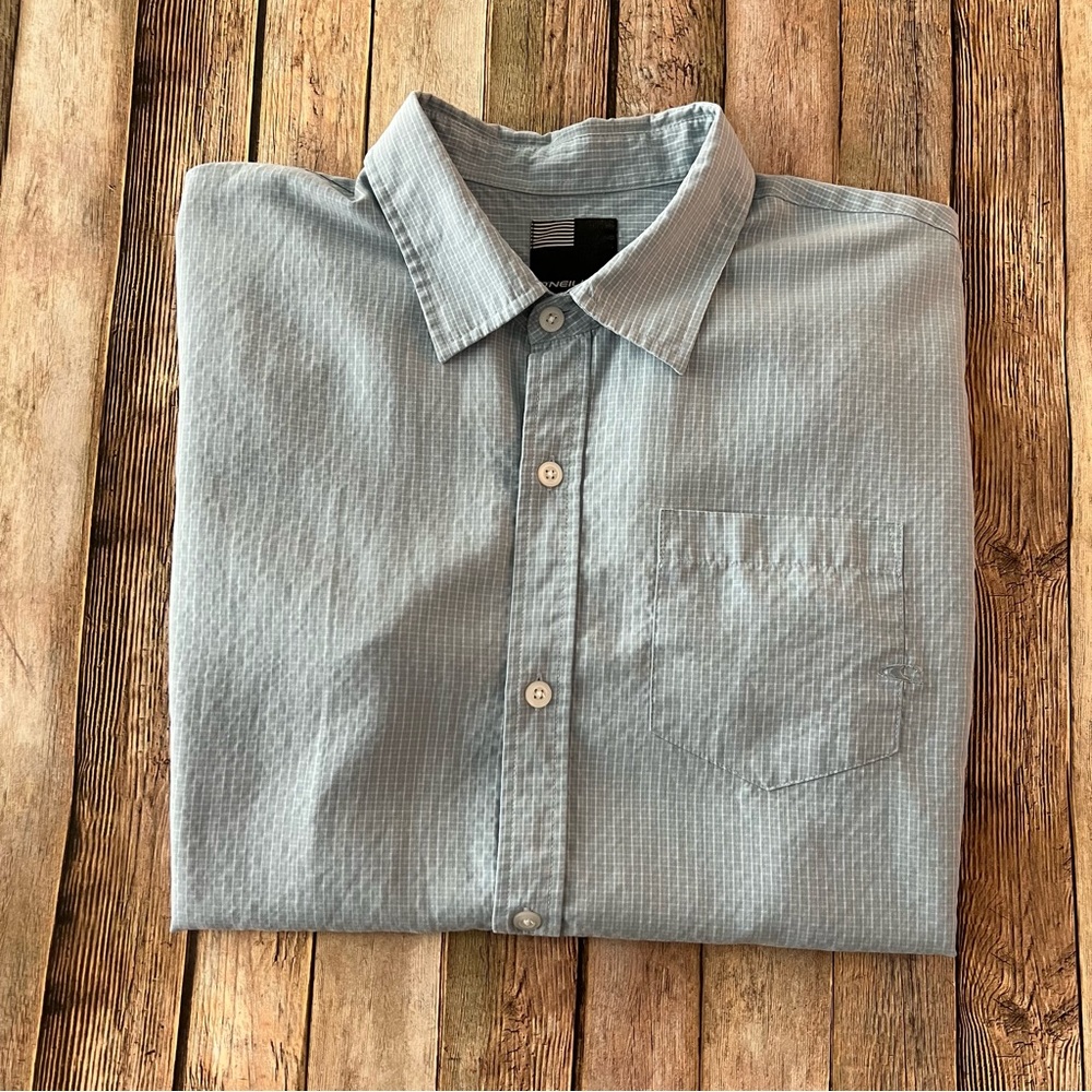 O’Neill mens short sleeve plaid button down shirt | size medium - Picture 4 of 11